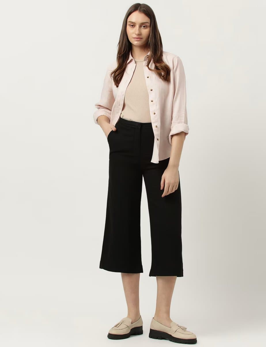 Marks & Spencer M&S Cropped Trousers in Black