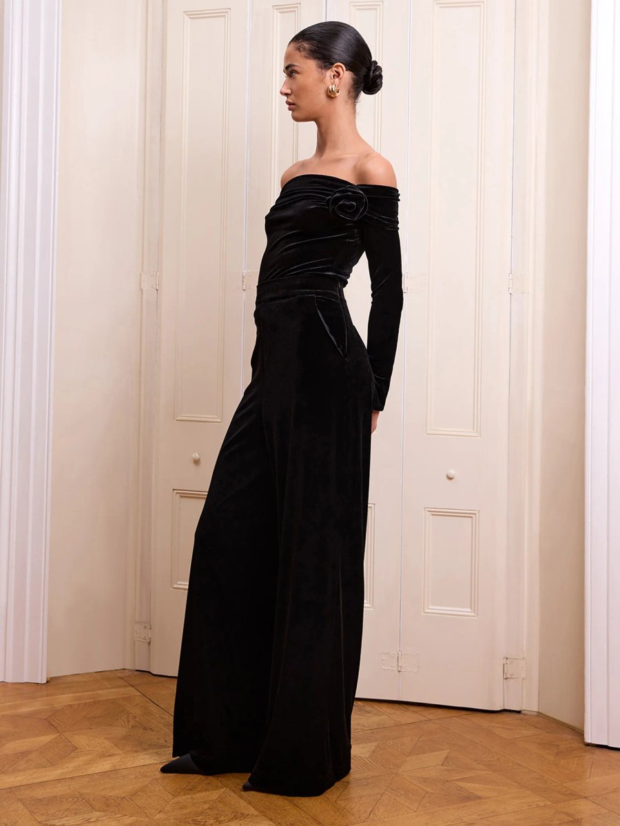 OMNES Paris Velvet Top in Black - 4