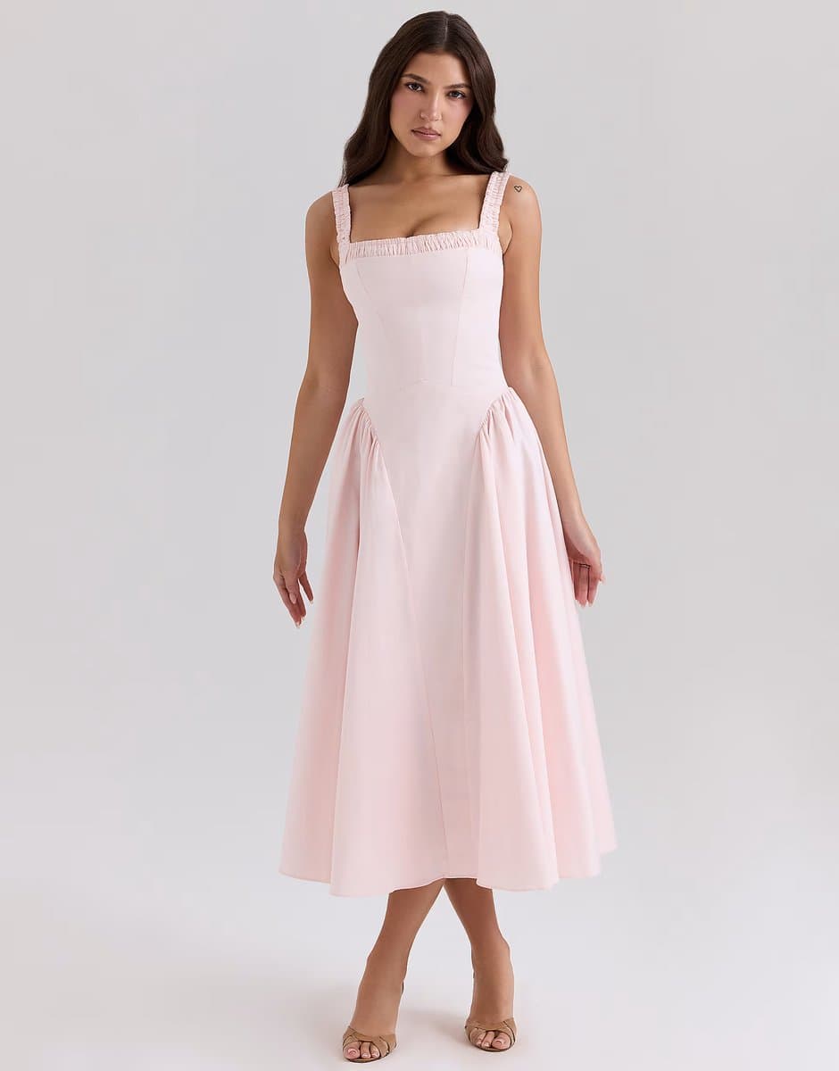 ASOS House of CB Rose Pink Midi Sundress