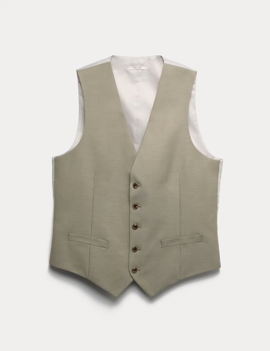 Marks & Spencer M&S Waistcoat Pale Green - 2
