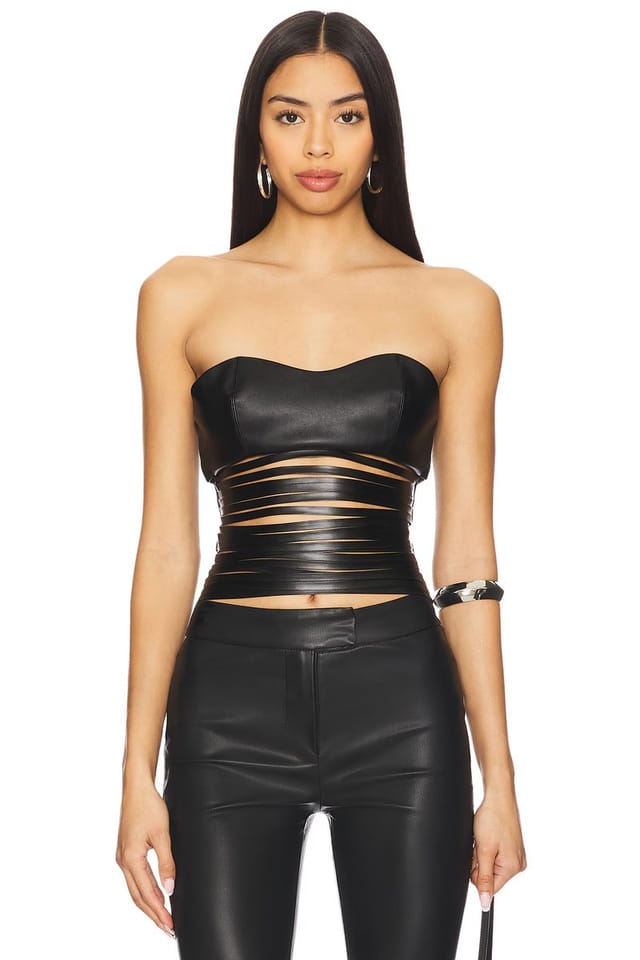 revolve Leather Lazer Top - 2