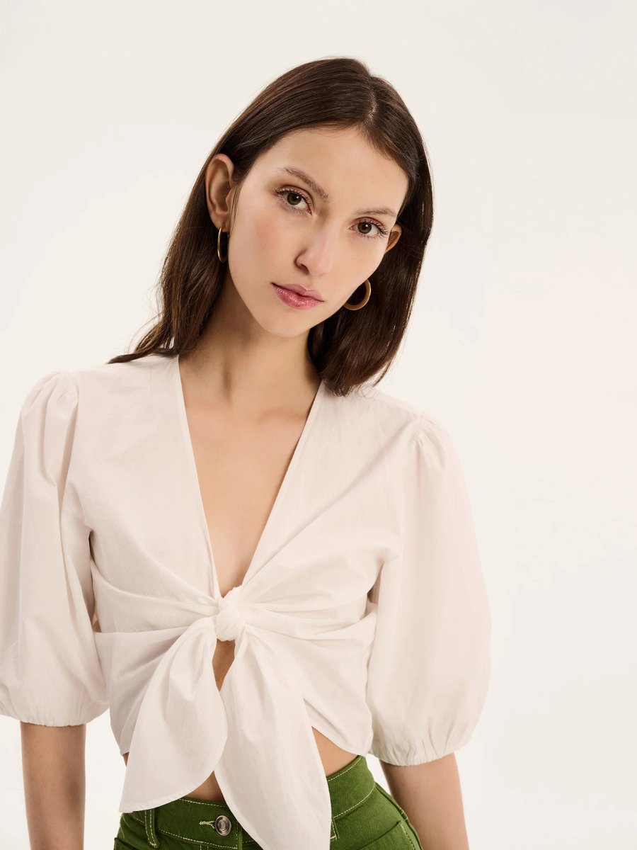 OMNES Karina Top in White - 4