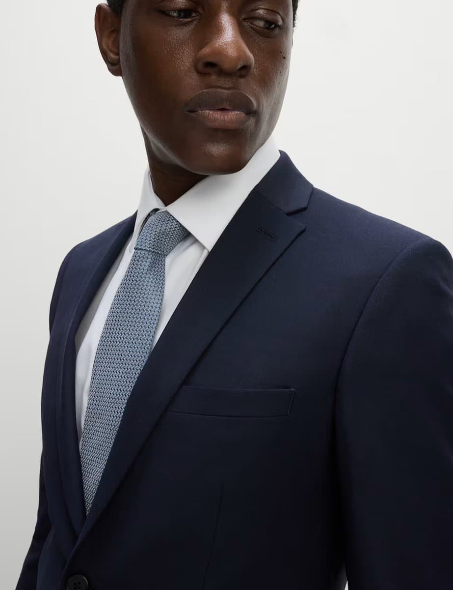 Marks & Spencer M&S Skinny Fit Stretch Ultimate Suit Jacket Navy