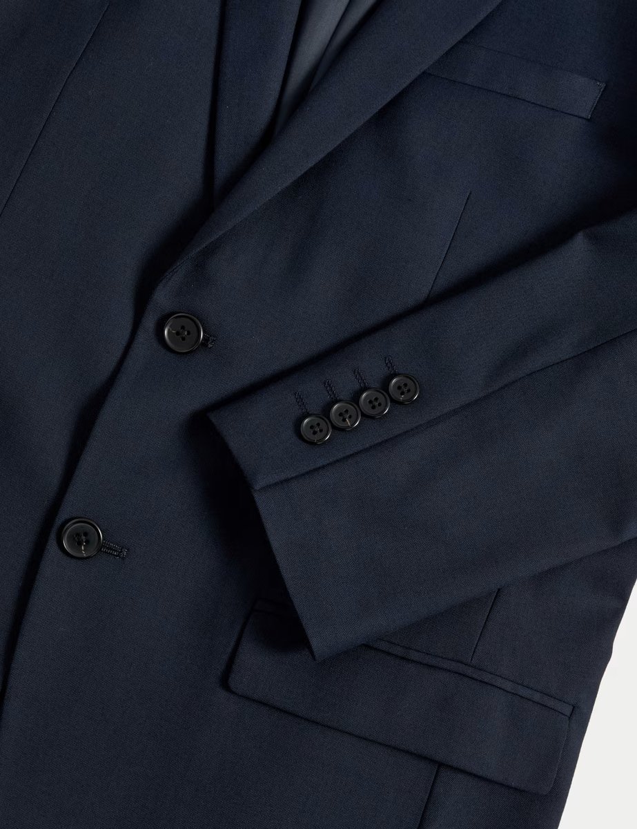 Marks & Spencer M&S Skinny Fit Stretch Ultimate Suit Jacket Navy - 2