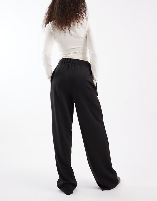 ASOS ONLY leopard print bow detail trousers in black - 3
