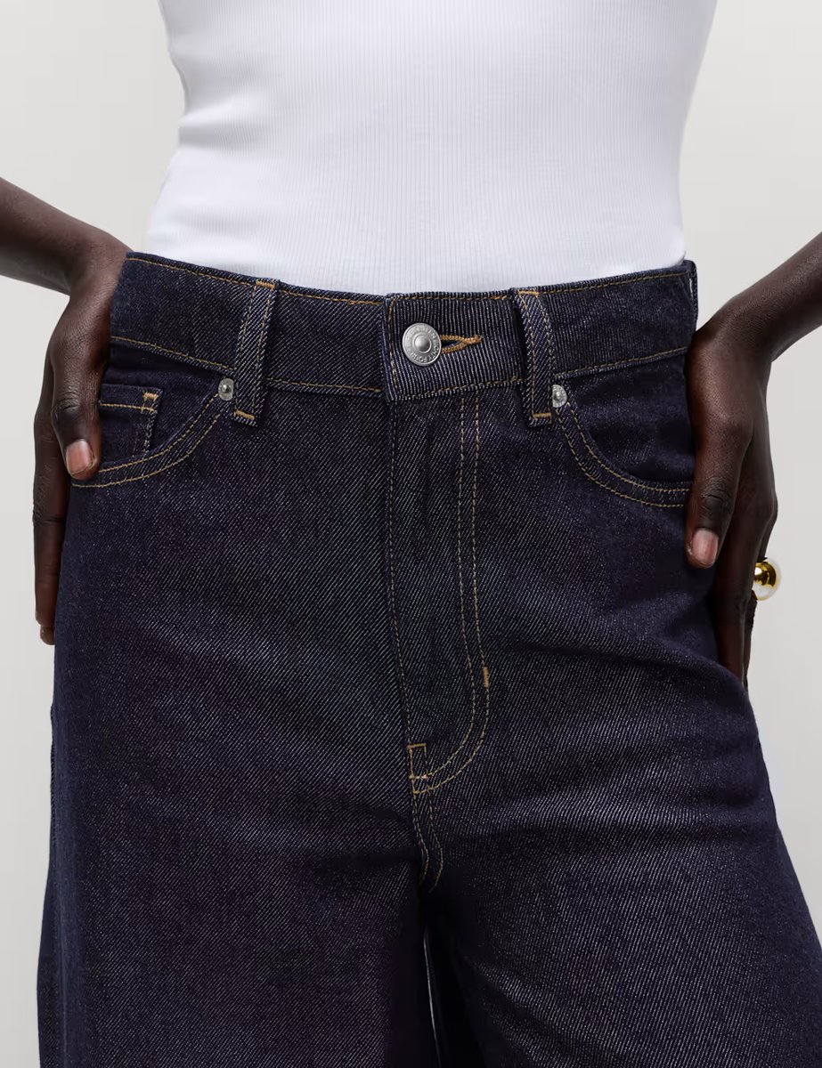 Marks & Spencer M&S Lyocell™ Blend Wide Palazzo Leg Jeans Indigo Mix - 2