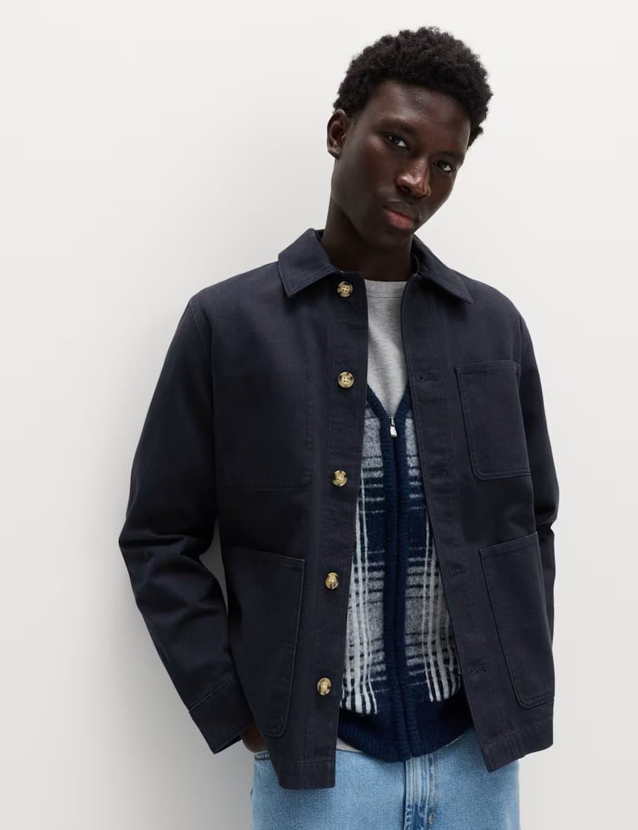 Marks & Spencer M&S Navy Pure Cotton Chore Jacket