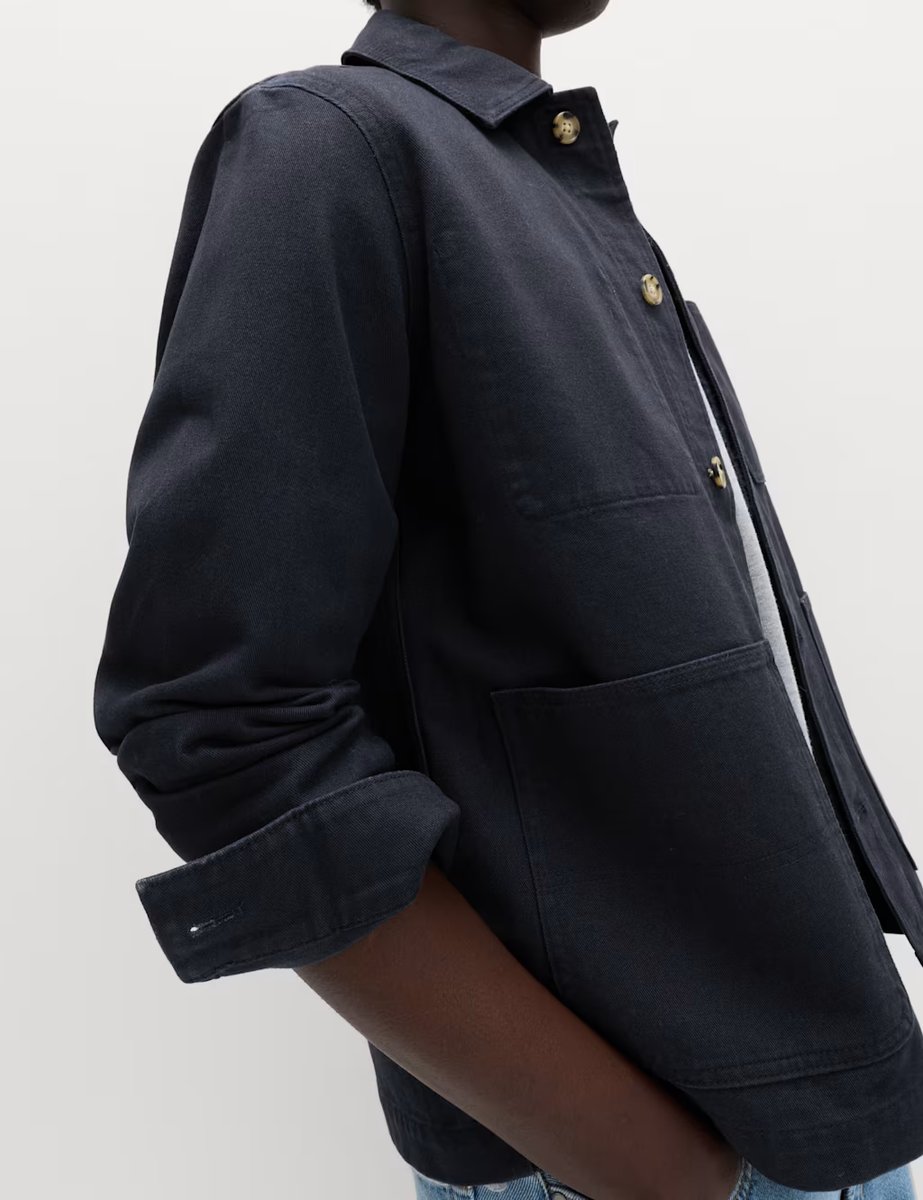 Marks & Spencer M&S Pure Cotton Chore Jacket Navy - 3