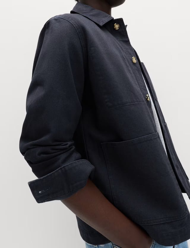 Marks & Spencer M&S Pure Cotton Chore Jacket Navy - 3