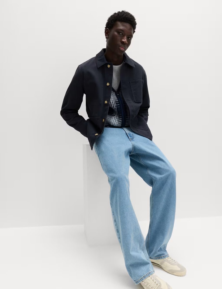 Marks & Spencer M&S Pure Cotton Chore Jacket Navy - 4