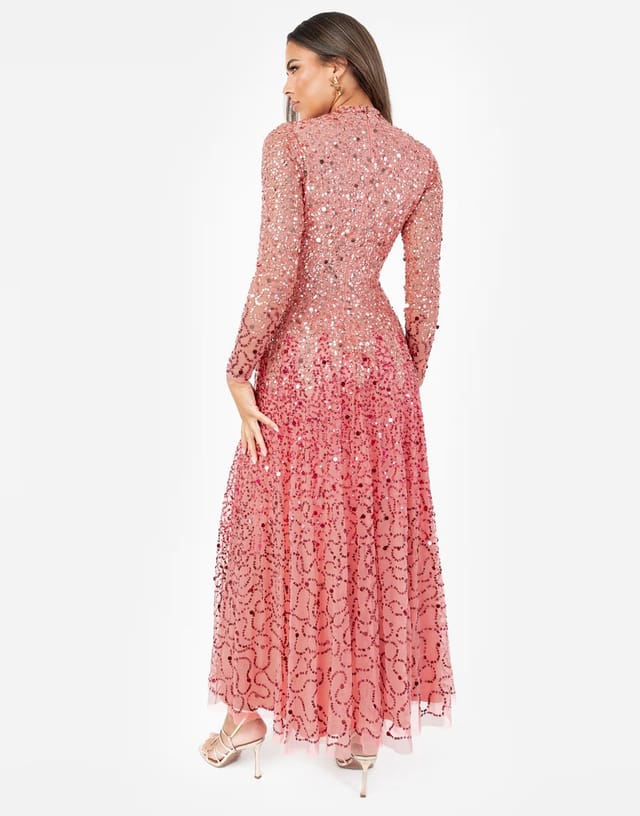 ASOS Maya Embellished high neck maxi dress in multi - 2