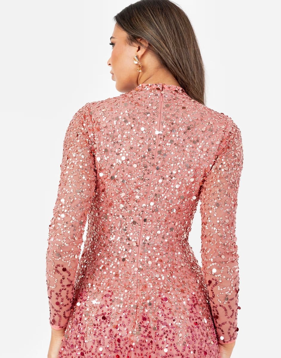 ASOS Maya Embellished high neck maxi dress in multi - 4