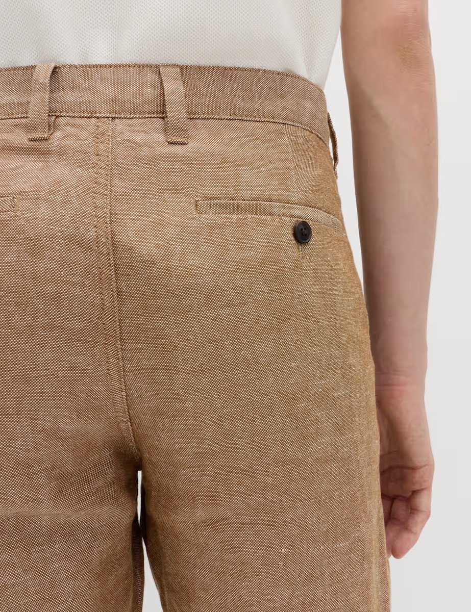 Marks & Spencer M&S Linen Blend Chino Shorts Rich Amber - 3