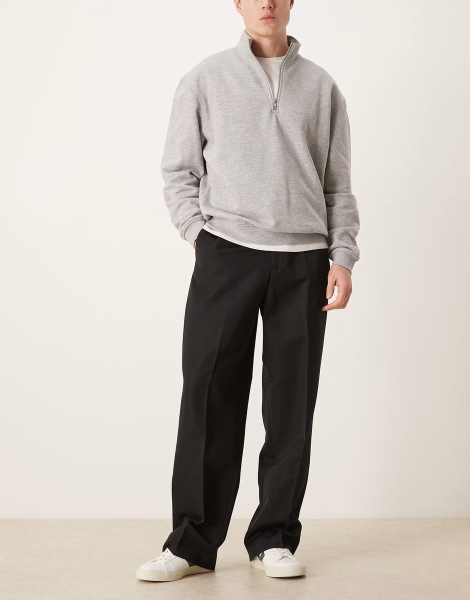 ASOS ASOS DESIGN smart wide leg trousers with elasticated waist in black - 1