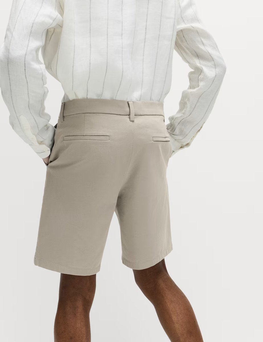 Marks & Spencer M&S Ultimate Stretch Chino Shorts Pebble - 3