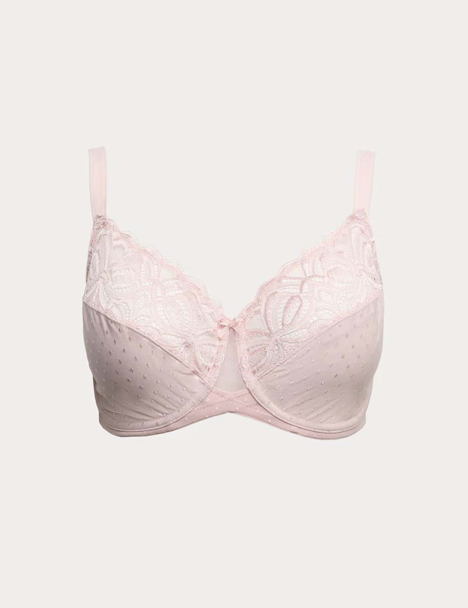 Marks & Spencer M&S Amelia Lace Wired Minimiser Bra (C-H) Cool Pink - 2