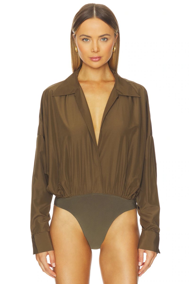 revolve x REVOLVE Super Oversized Boyfriend Shirt Bodysuit - 2