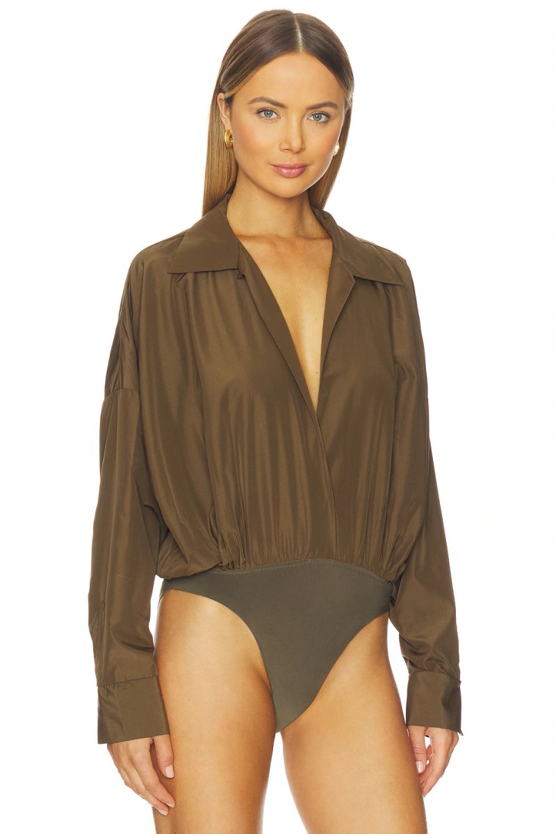 revolve x REVOLVE Super Oversized Boyfriend Shirt Bodysuit - 3