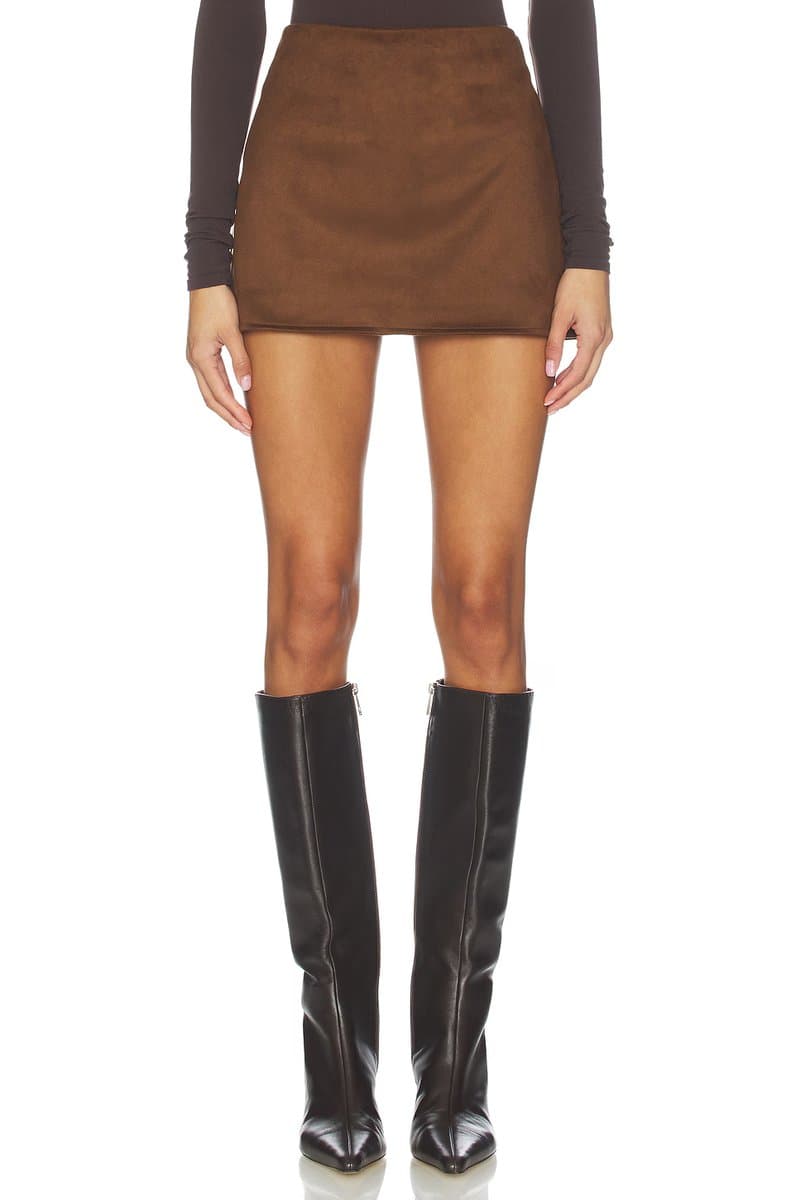 revolve Jacqui Faux Suede Mini Skirt