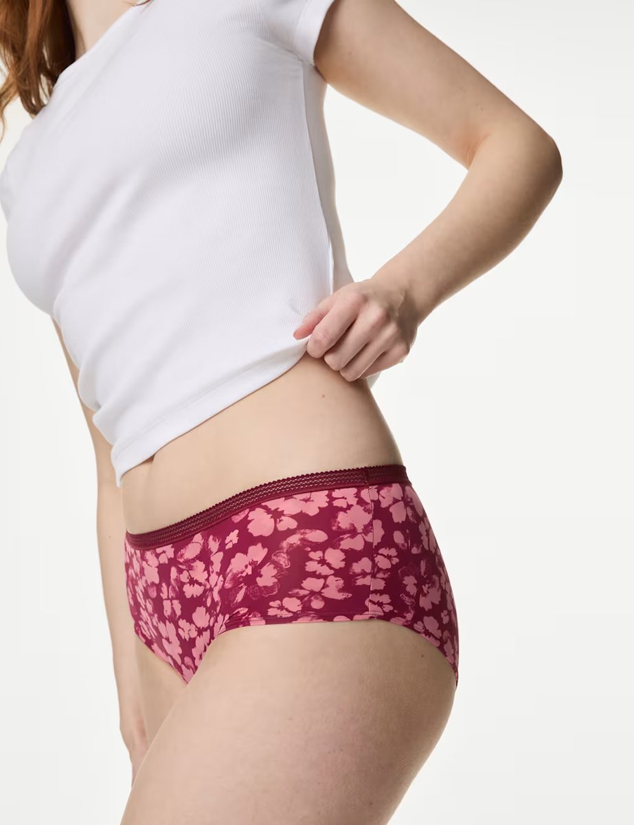 Marks & Spencer M&S 4pk Microfibre Low Rise Shorts Raspberry - 2