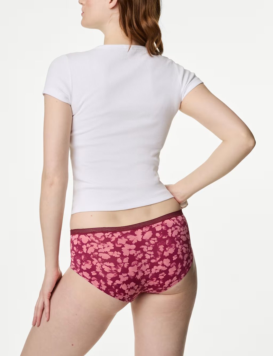 Marks & Spencer M&S 4pk Microfibre Low Rise Shorts Raspberry - 3