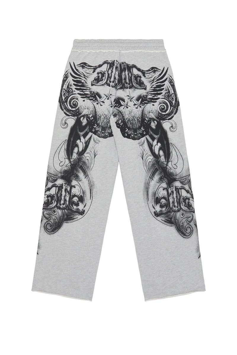 revolve Revolve Gothic Printed Joggers in Grey