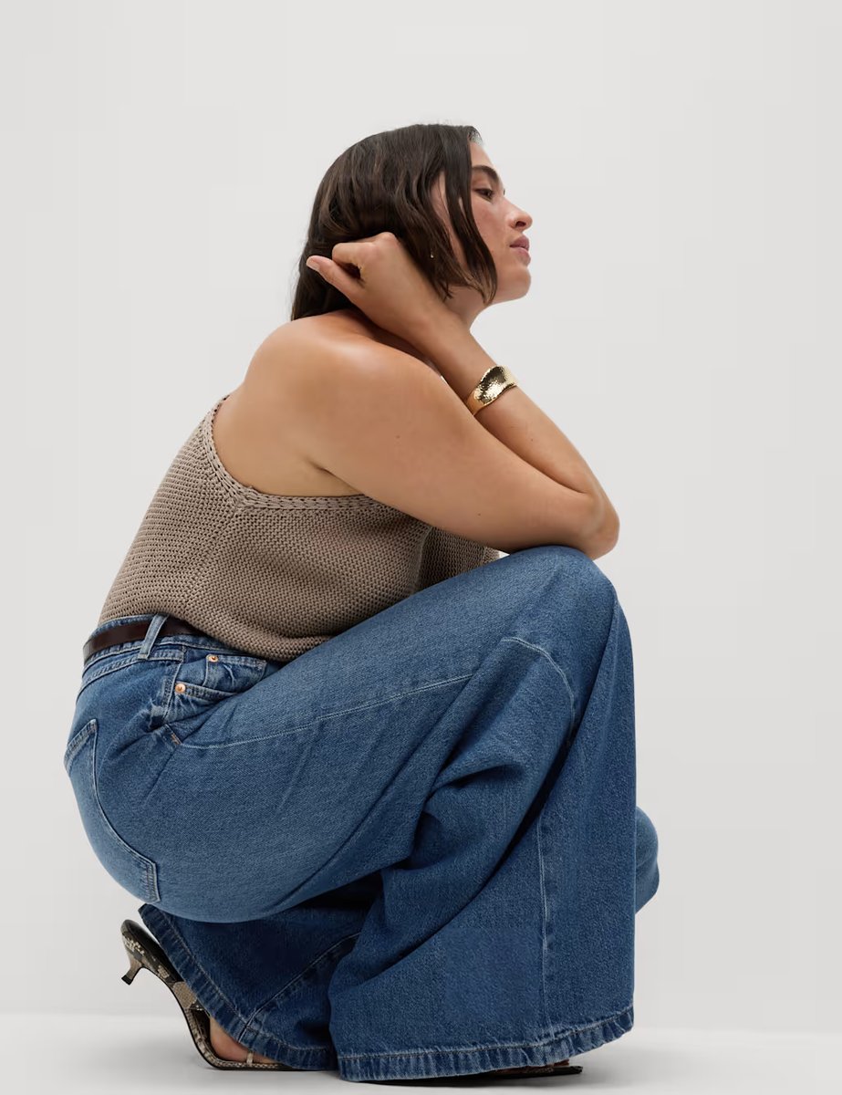 Marks & Spencer M&S Lyocell™ Blend Wide Palazzo Leg Jeans Dark Indigo - 3