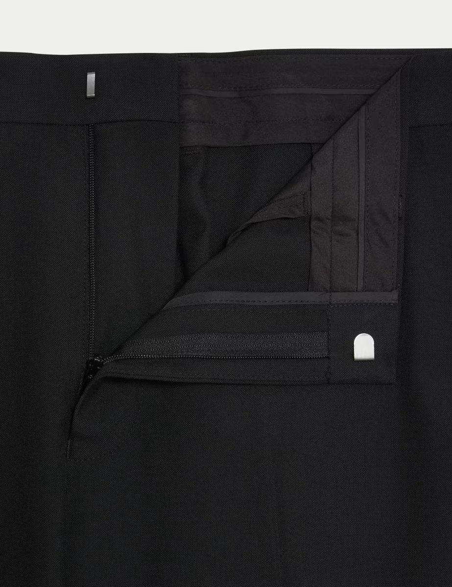 Marks & Spencer M&S Slim Fit Machine Washable Suit Trousers Black - 2