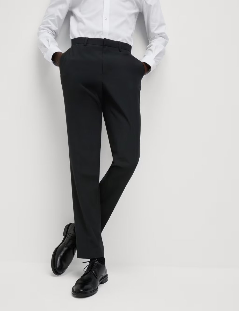 Marks & Spencer M&S Slim Fit Machine Washable Suit Trousers Black - 3