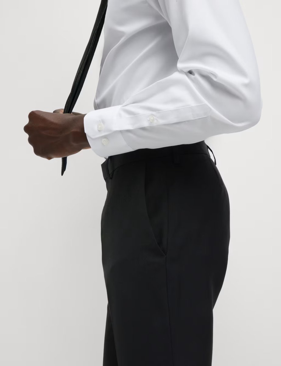 Marks & Spencer M&S Slim Fit Machine Washable Suit Trousers Black - 4