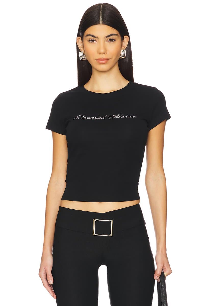 revolve Revolve I.AM.GIA Embroidered Crop Top in Black