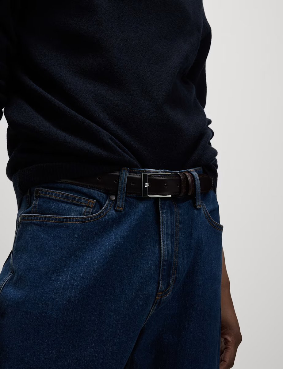 Marks & Spencer M&S Straight Fit Jeans with Stormwear™ Medium Blue - 2