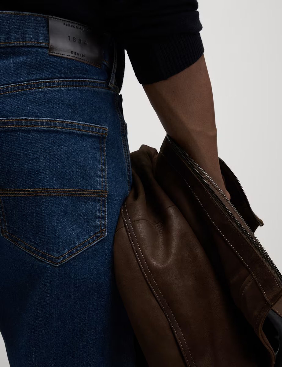 Marks & Spencer M&S Straight Fit Jeans with Stormwear™ Medium Blue - 4