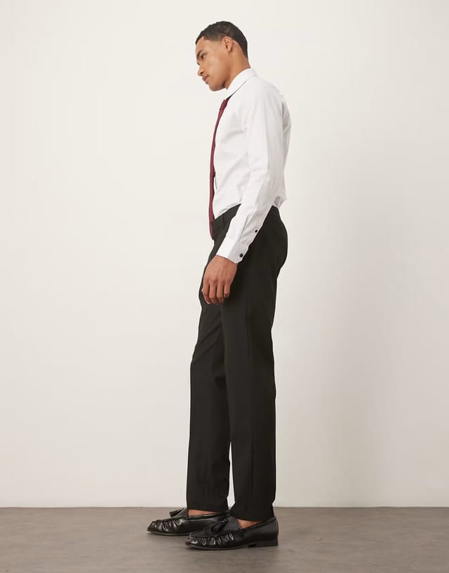 ASOS ASOS DESIGN slim suit trousers in black - 3