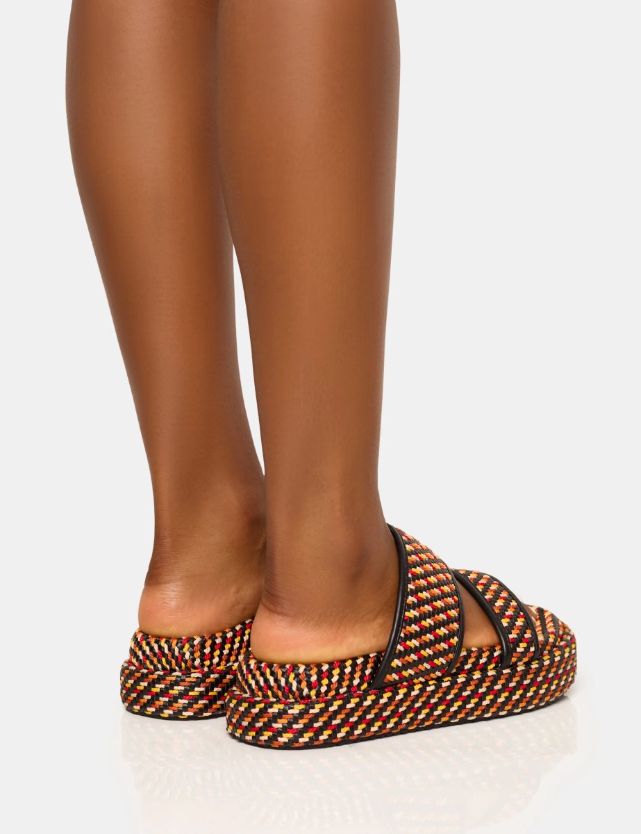 Public Desire Cierra Multi Double Strap Patterned Platform Sandal - 4