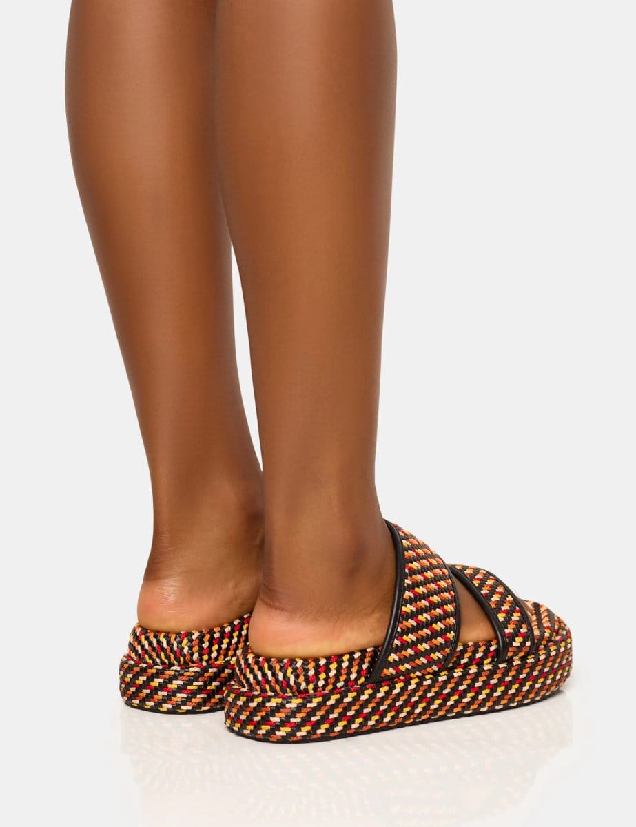 Public Desire Cierra Multi Double Strap Patterned Platform Sandal - 4