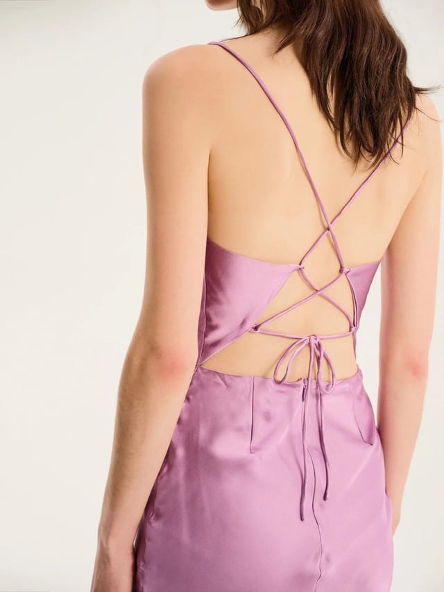 OMNES Riviera Midi Dress in Lavender - 2