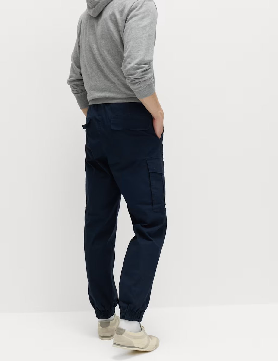 Marks & Spencer M&S Slim Fit Ripstop Cargo Trousers Navy - 3