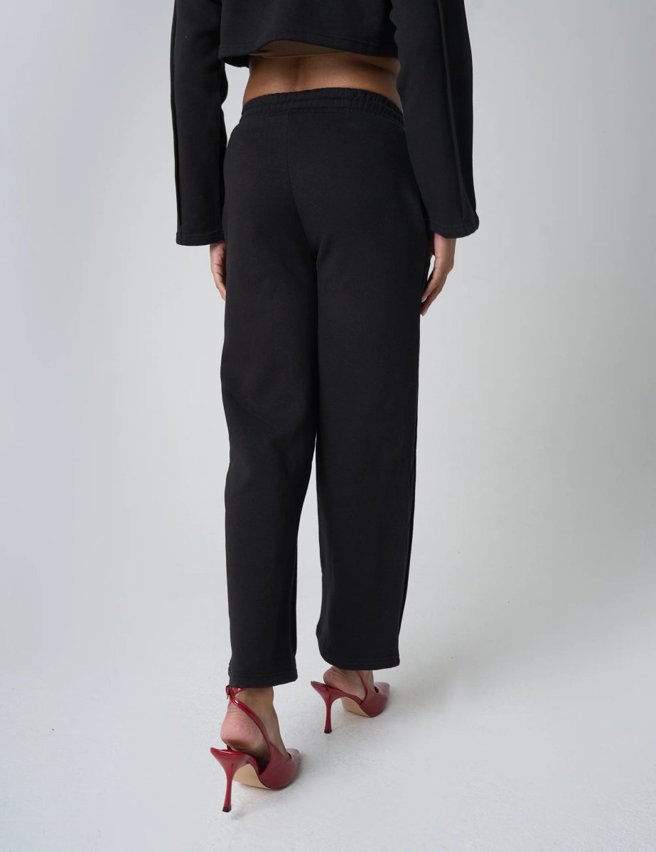 Public Desire Seam Detail Cuffed Joggers Black - 3