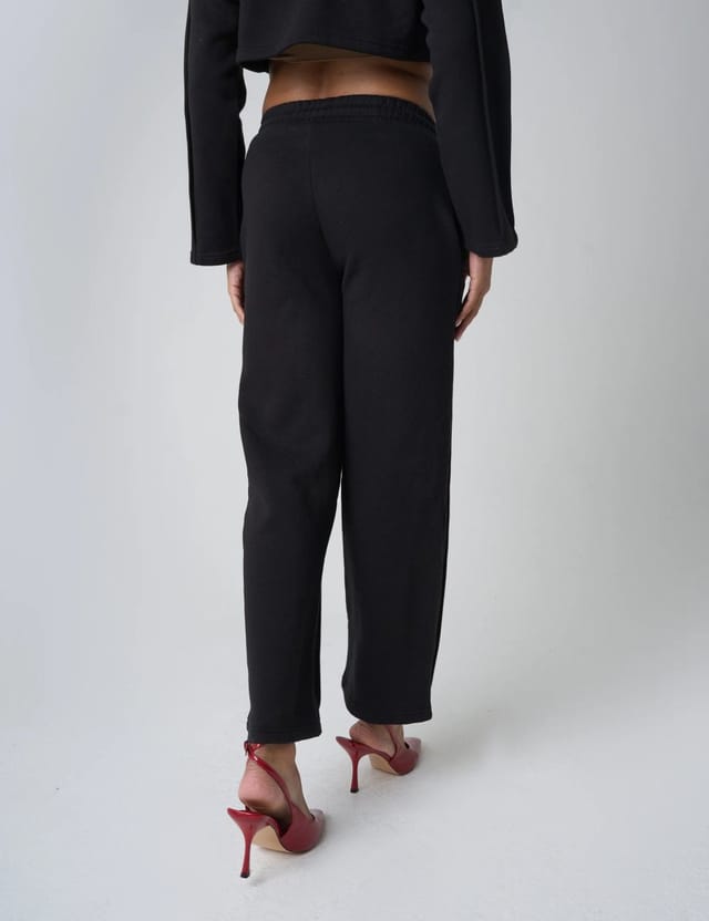 Public Desire Seam Detail Cuffed Joggers Black - 3