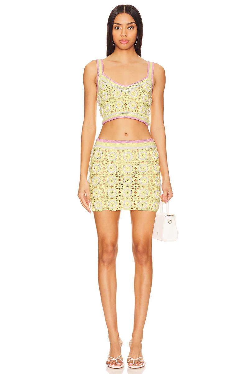 revolve Meadow Crochet Skirt - 4