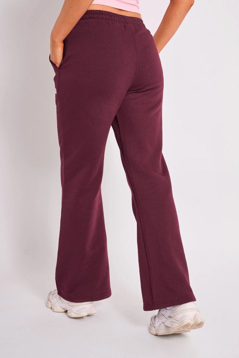 Kaiia Kaiia Wide Leg Joggers Plum & Pink - 3