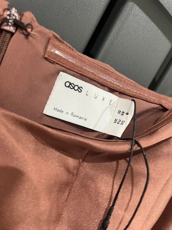 ASOS ASOS Luxe, size 10 Mini Dress, Warm Chocolate. BNWT
