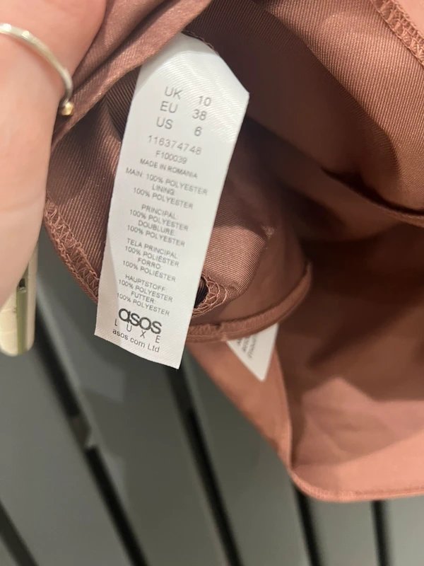 ASOS ASOS Luxe, size 10 Mini Dress, Warm Chocolate. BNWT - 3