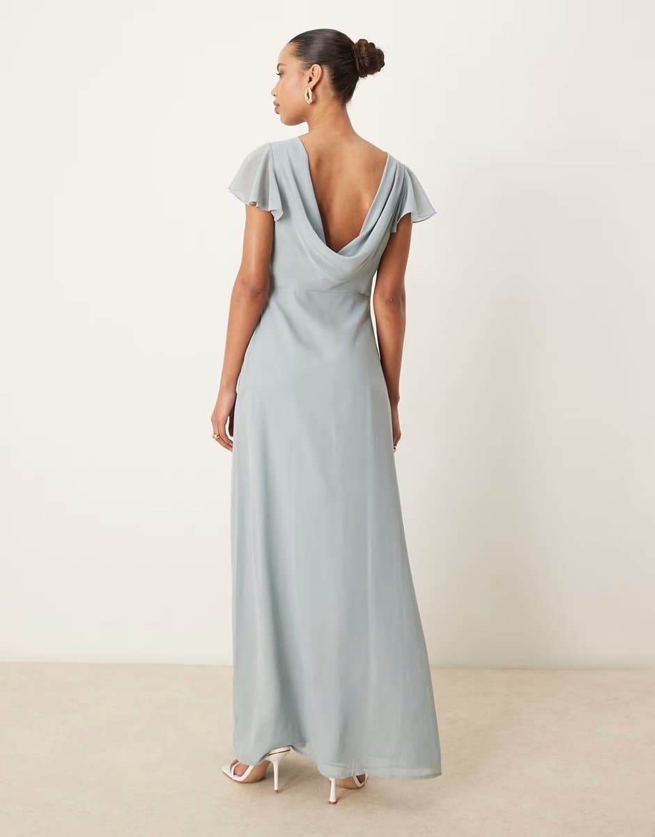 ASOS Anaya Cowl back maxi dress in cloud blue