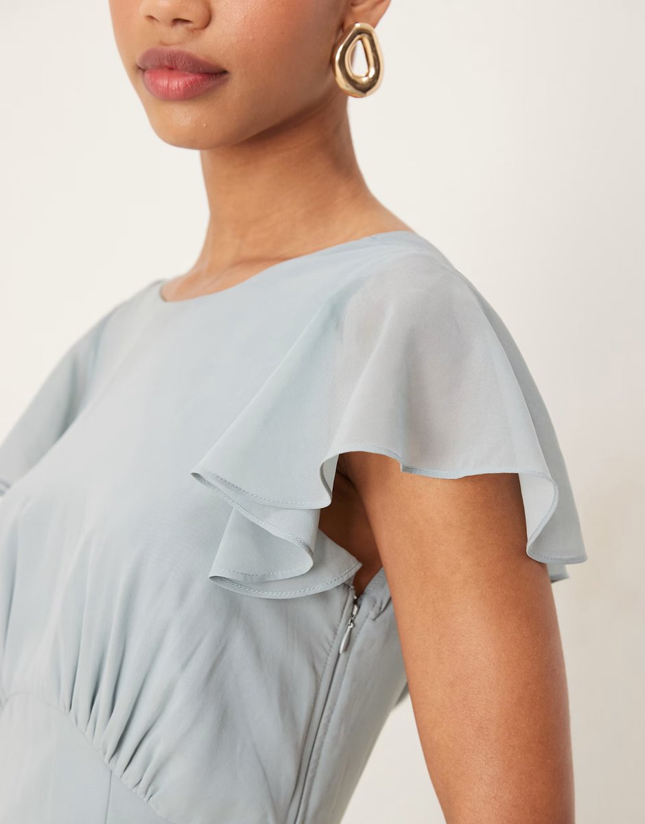 ASOS Anaya Cowl back maxi dress in cloud blue - 3