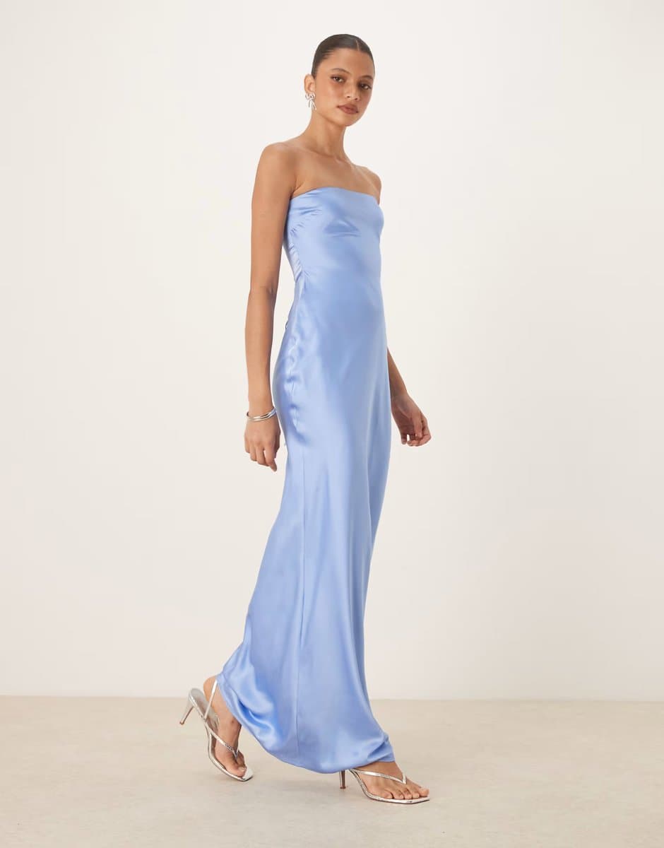 ASOS OMNES Amdra Dress in Blue