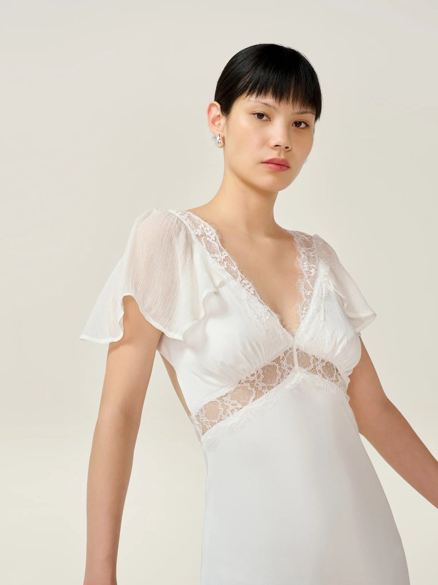 OMNES Meadow Dress in Ivory - 3