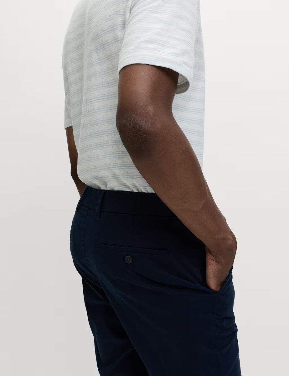 Marks & Spencer M&S 2 Pack Slim Fit Stretch Chinos Navy - 2