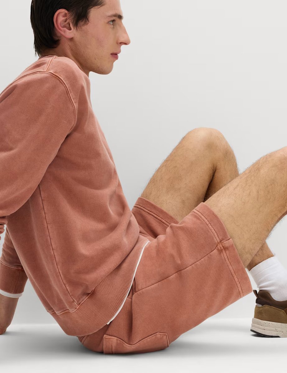 Marks & Spencer M&S Relaxed Fit Pure Cotton Garment Dye Short Rust - 4